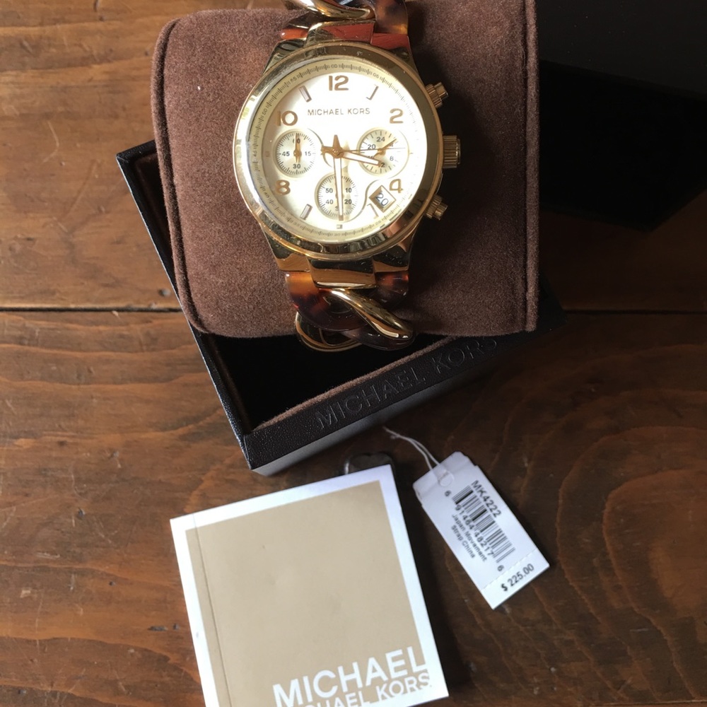 Michael Kors Tortoise and Good Chain watch